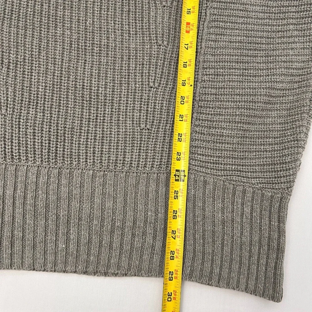 Free People Turtleneck Sweater Womens Small Gray‎ Oversized Chunky Cable Knit
